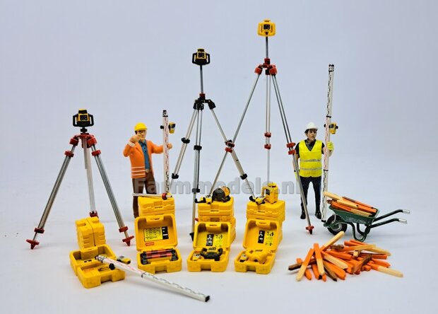 2x TOPCON LS-80X Hand Ontvangers met 2x KLEM/ STEUN  RESIN onderdelen TOPCON GEEL + ZWART Gespoten geleverd +  Pr&eacute;-Cut Decal stickerset  Farmmodels  1:32                