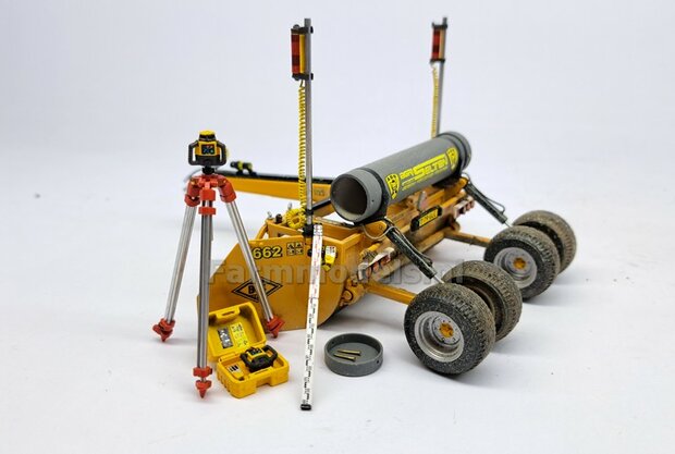 2x TOPCON LS-80X Hand Ontvangers met 2x KLEM/ STEUN  RESIN onderdelen TOPCON GEEL + ZWART Gespoten geleverd +  Pr&eacute;-Cut Decal stickerset  Farmmodels  1:32                