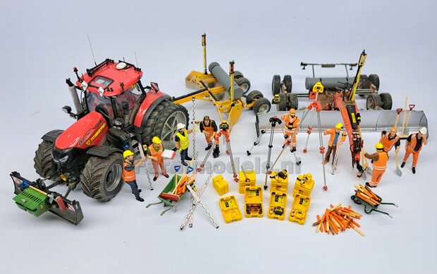 2x TOPCON LS-80X Hand Ontvangers met 2x KLEM/ STEUN  RESIN onderdelen TOPCON GEEL + ZWART Gespoten geleverd +  Pr&eacute;-Cut Decal stickerset  Farmmodels  1:32                