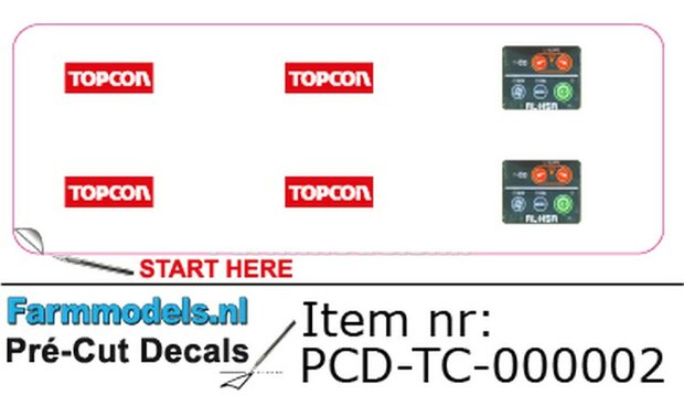 TOPCON RL-HV2S Dubbel Afschot Laser RESIN onderdelen TOPCON GEEL + BRUIN GRIJS Gespoten geleverd +  Pr&eacute;-Cut Decal stickerset geschikt voor plaatsing op 3-Poot/ Statief  1:32                