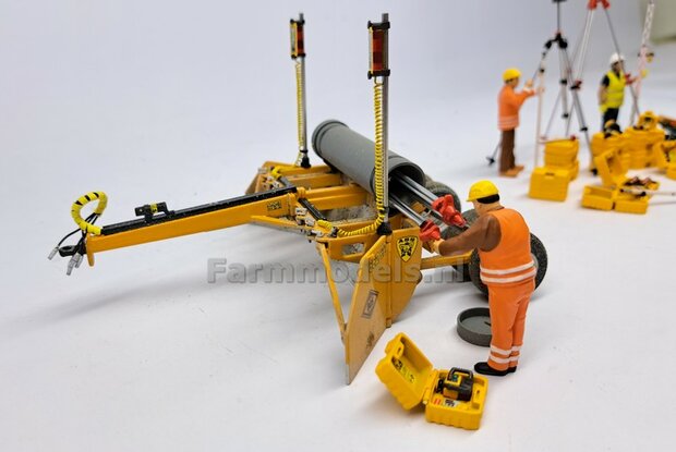 2x TOPCON LS-B200 Machine Ontvanger + gele stroomdraad t.b.v. montage op &Oslash;2mm pijp  RESIN onderdelen BLANK geleverd +  Pr&eacute;-Cut Decal stickerset   1:32                