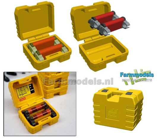 2x MACHINE STEUN + 2x ALUMINIUM PIJP &Oslash; 2mm x 75mm t.b.v. plaatsing diverse (TOPCON) Machine Ontvangers RESIN onderdelen ANTRACIET Gespoten geleverd  1:32                