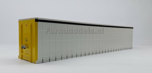 LOSSE OPBOUW WHITE, WHITE/YELLOW VOOR PACTON Schuifzeil Trailer  1:32 Marge Models    OP=OP