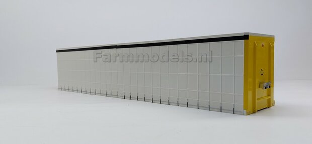 LOSSE OPBOUW WHITE, WHITE/YELLOW VOOR PACTON Schuifzeil Trailer  1:32 Marge Models    OP=OP