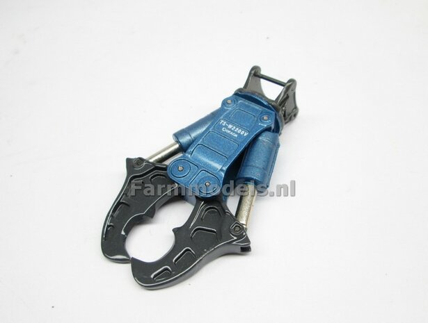 BOUWKIT: Crusher BLAUW/ GRIJS OKADA TS W2200V inclusief SNELWISSELKOP S70 RESIN, BLANK Geleverd 1:32