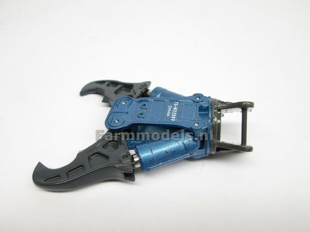 BOUWKIT: Crusher BLAUW/ GRIJS OKADA TS W2200V inclusief SNELWISSELKOP S70 RESIN, BLANK Geleverd 1:32