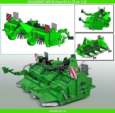 BOUWKIT:  AVR GE-Force HD 4 x 75 cm Rijenfrees 1:32