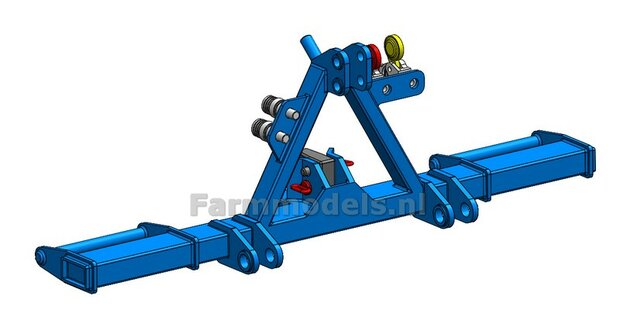 BOUWKIT: UITTREKBOK REGENHASPEL met hydrauliek- en Lucht aansluiting  3-Punt Bok DELUXE Materiaal RESIN BLANK geleverd  1:32