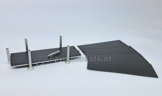 RIJPLATEN STELLING + 5x RUBBER RIJPLATEN (31.2 x 93.9 x  0,8 mm)  Stelling RESIN, BLANK Geleverd  1:32 