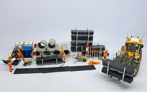 RIJPLATEN STELLING + 5x RUBBER RIJPLATEN (31.2 x 93.9 x  0,8 mm)  Stelling RESIN, ALUMINIUM Gespoten geleverd  1:32 