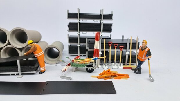 RIJPLATEN STELLING + 5x RUBBER RIJPLATEN (31.2 x 93.9 x  0,8 mm)  Stelling RESIN, ALUMINIUM Gespoten geleverd  1:32 