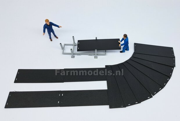 RIJPLATEN STELLING + 5x RUBBER RIJPLATEN (31.2 x 93.9 x  0,8 mm)  Stelling RESIN, ALUMINIUM Gespoten geleverd  1:32 