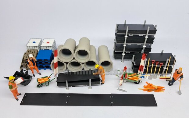 5x RUBBER RIJPLATEN (31.2 x 93.9 x  0,8 mm)  ZWART POLY geleverd 1:32 
