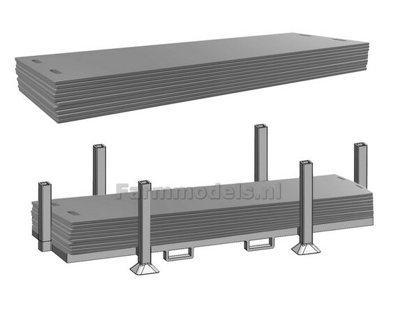 Massief BLOK RIJPLATEN (31.4 x 93.7 x 9.9 mm)  RESIN, BLANK Geleverd  1:32 
