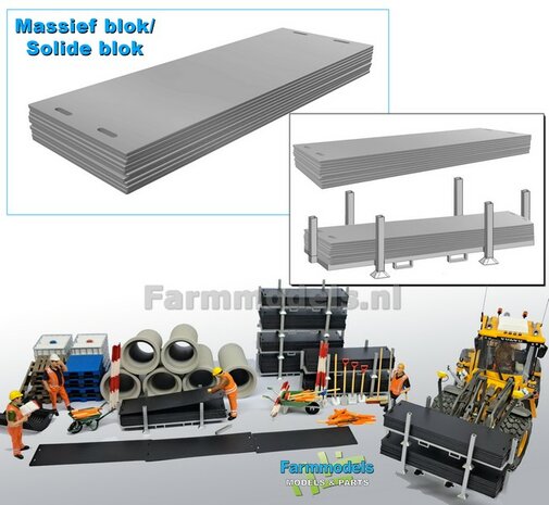 Massief BLOK RIJPLATEN (31.4 x 93.7 x 9.9 mm)  RESIN, BLANK Geleverd  1:32 