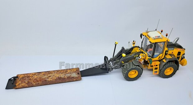 RIJPLAATHAAK + SLEE past o.a. aan snelwissel 510005 t/m 510095 &amp; Volvo VAB-STD van AT  Materiaal: Resin ZWART MATT gespoten geleverd   1:32 