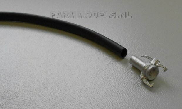 &Oslash; 3.2 tot 4 mm x 250 cm ZWART Sleepslang Mest slang / leiding