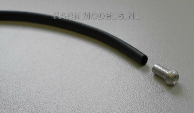 &Oslash; 3.2 tot 4 mm x 500 cm ZWART Sleepslang Mest slang / leiding