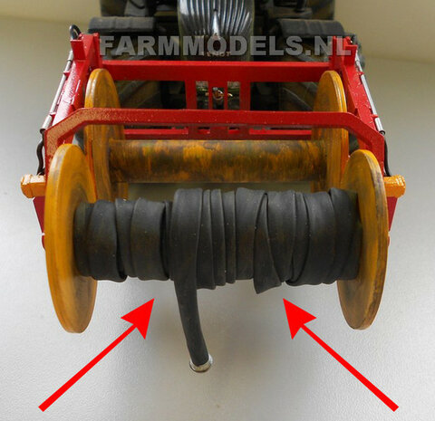 &Oslash; 3.2 tot 4 mm x 100 cm GEEL Sleepslang Mest slang / leiding