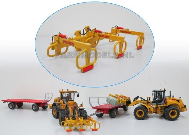 BOUWKIT: MEIJER balenklem Jumbo CKM 3 BOUWKIT voor o.a. snelwissel koppeling 510005 t/m 510095 &amp; Volvo VAB-STD van AT &amp; Claas Torion/ Liebherr L 556 van Wiking modellen 1:32 (HTD)