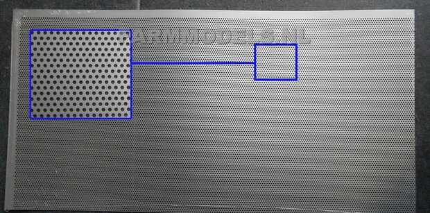 1x geperforeerde Aluminiumplaat, 250 mm x 500 mm