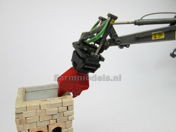 S60 koppelstuk, geschikt voor de Betonschaar/ Crusher ROOD OSHUMI FE500 1:32 