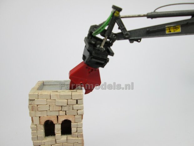 S60 koppelstuk, geschikt voor de Betonschaar/ Crusher ROOD OSHUMI FE500 1:32 