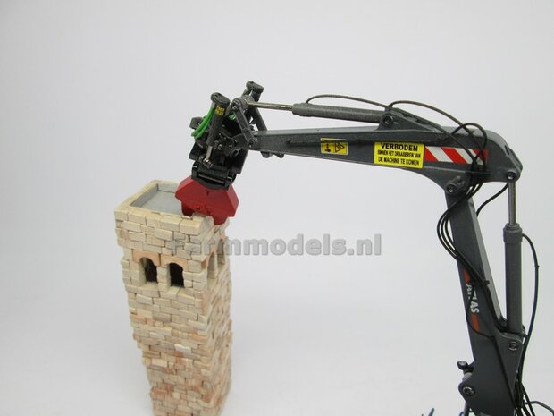 S60 koppelstuk, geschikt voor de Betonschaar/ Crusher ROOD OSHUMI FE500 1:32 
