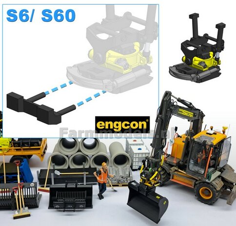 LOSSE VERGRENDEL PEN geschikt voor de Engcon EC219 Draaikantelstuk met gripper S60 Koppeling naar S60 koppeling. Materiaal: Resin BLANK geleverd 1:32 