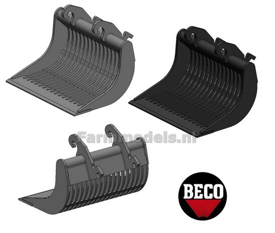 Puinriek 43.9 mm breed RESIN Blank geleverd t.b.v. CW30 KOPPELING (o.a. Engcon draaikantelstuk met CW30 koppeling 1:32  