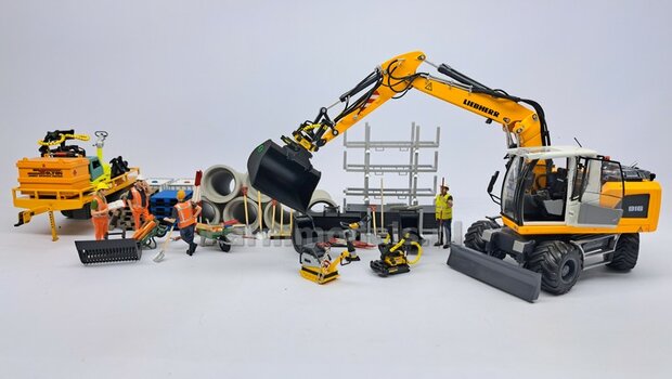 Slotenbak 56.5 mm breed RESIN Blank geleverd t.b.v. CW30 KOPPELING (o.a. Engcon draaikantelstuk met CW30 koppeling) 1:32  