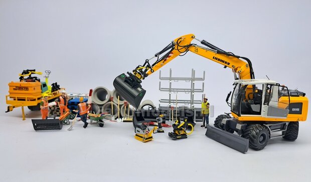 Slotenbak 56.5 mm breed RESIN Blank geleverd t.b.v. CW30 KOPPELING (o.a. Engcon draaikantelstuk met CW30 koppeling) 1:32  