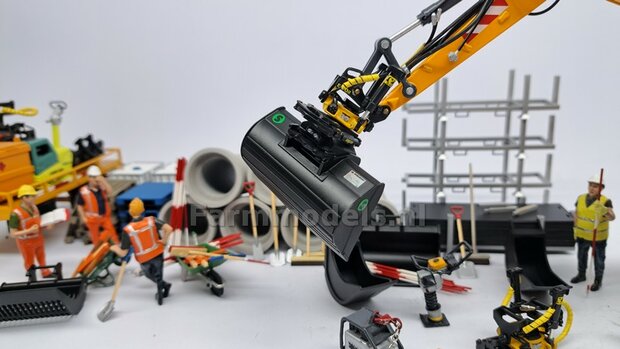 Slotenbak 56.5 mm breed RESIN Blank geleverd t.b.v. CW30 KOPPELING (o.a. Engcon draaikantelstuk met CW30 koppeling) 1:32  