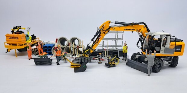 Slotenbak 56.5 mm breed RESIN Blank geleverd t.b.v. CW30 KOPPELING (o.a. Engcon draaikantelstuk met CW30 koppeling) 1:32  