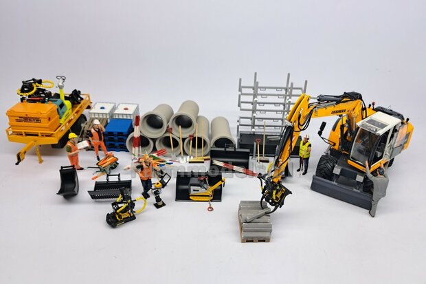 Slotenbak 56.5 mm breed RESIN Blank geleverd t.b.v. CW30 KOPPELING (o.a. Engcon draaikantelstuk met CW30 koppeling) 1:32  