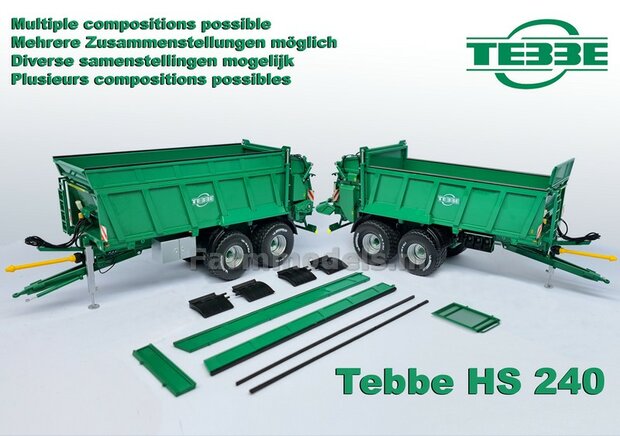 MEGASALE: 2x TEBBE HS 240 VERSTUURD ZONDER GARANTIE: 2x TEBBE Tandemasser mestverspreider, geleverd inclusief div. losse assecoires 1:32   NB2B  