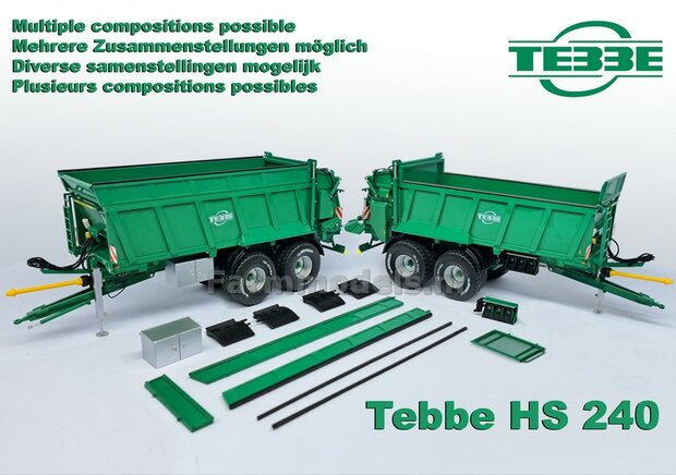 MEGASALE: 2x TEBBE HS 240 VERSTUURD ZONDER GARANTIE: 2x TEBBE Tandemasser mestverspreider, geleverd inclusief div. losse assecoires 1:32   NB2B  