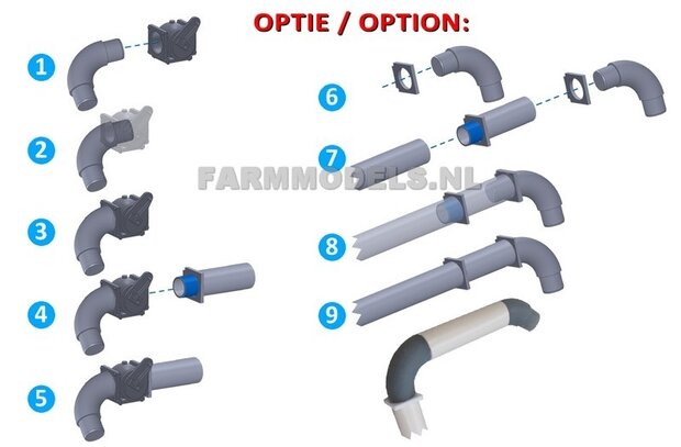 5x  &Oslash; 5 mm (6&quot; DUIMS)  90 graden Bocht t.b.v. buis  1:32   