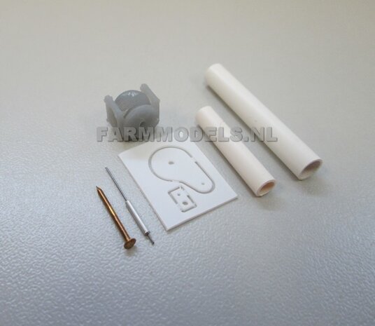 BOUWKIT: 5x &Oslash; 5 mm 6&quot; (DUIMS)  Kogelkopkraan set t.b.v. buis  1:32 