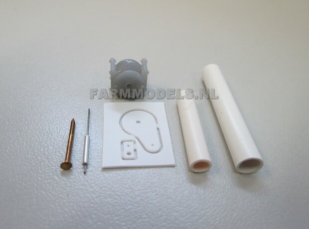 BOUWKIT: 5x &Oslash; 5 mm 6&quot; (DUIMS)  Kogelkopkraan set t.b.v. buis  1:32 
