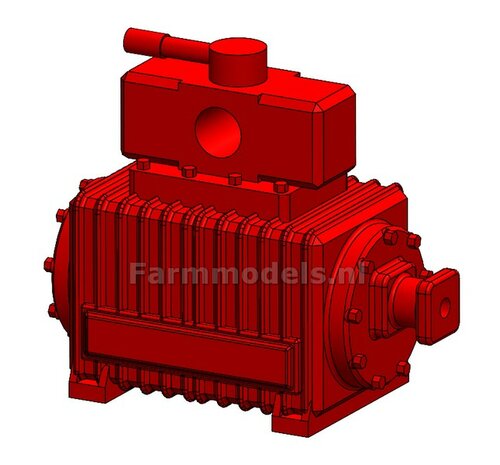 B&amp;P mest pomp Materiaal Resin ROOD Gespoten geleverd 1:32  