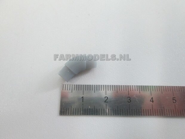 2x &Oslash; 7 mm (8&quot; DUIMS) 45 graden Bocht t.b.v. buis 1:32