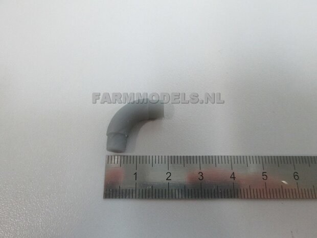 5x &Oslash; 7 mm (8&quot; DUIMS)  90 graden Bocht t.b.v. buis &Oslash; 7 mm 1:32  