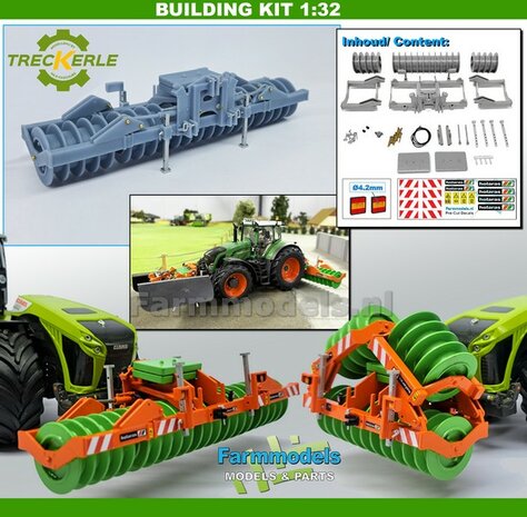 BOUWKIT:  HOLARAS STEGO 485 Kuilverdichter. Materiaal RESIN BLANK Geleverd, incl. Pr&eacute;-cut Decals, hydrauliekleidingen &amp; koppelingen + verlichting  + pennen 1:32  Treckerle