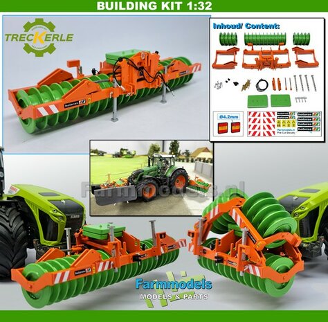 BOUWKIT:  HOLARAS STEGO 485 Kuilverdichter. Mat.: Resin OP KLEUR Gespoten geleverd, incl. Pr&eacute;-cut Decals, hydrauliekleidingen &amp; koppelingen + verlichting  + pennen 1:32  Treckerle