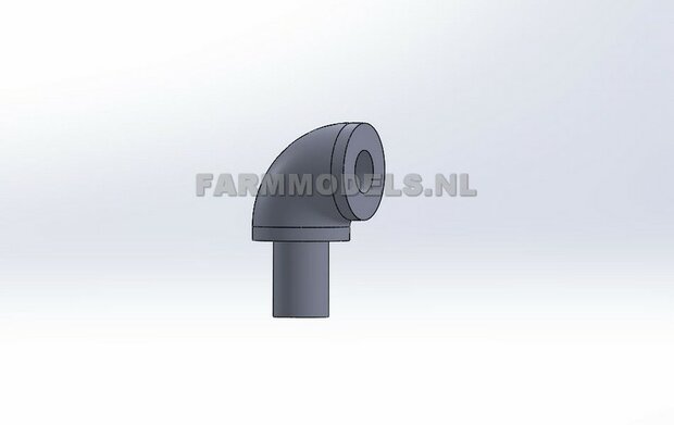 5x &Oslash; 7 mm (8&quot; DUIMS)  90 graden Bocht &Oslash; 7mm met &Oslash; 3mm gat t.b.v. montage of Zuigarm set  1:32  