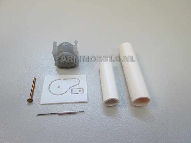 2x &Oslash; 7 mm (8&quot; DUIMS) Kogelkopkraan set t.b.v. buis &Oslash; 7 mm 1:32