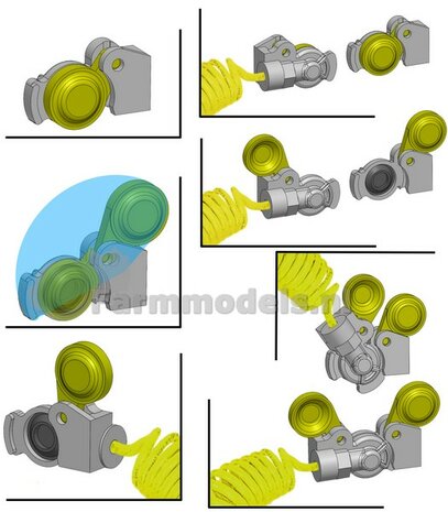 &Oslash; 0.5mm x 500 cm: LUCHTLEIDINGEN GEEL  1:32