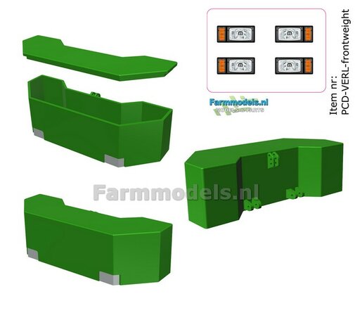 FRONT OPBERG KIST 3-Punts aansluiting  Materiaal: RESIN BLANK Geleverd  1:32  