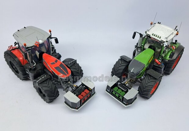 BOUWKIT: FRONTBUMPER met 3x COMPRESSOR, DRUKVAT en OPBERGKISTEN 3-Punts aansluiting  Materiaal: RESIN BLANK Geleverd  1:32  